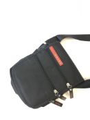 Prada nylon over shoulder sling bag, black