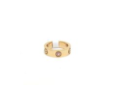 Cartier Rose Gold Love Ring set with Pink Sapphire, Ring size K, 8.8 grams