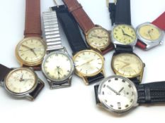 A quantity of mostly vintage watches including Certina, Bucherer, Timex, Winegartens, Bassin(9)