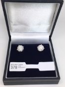 Single stone diamond ear studs, round brilliant cut diamonds weighing an estimated 2.05ct total,