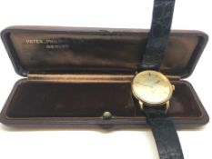 Patek Philippe 18ct Gold Watch Ref 27-460 Approximate year 1965 18ct Gold case with glass case back,