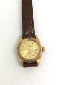 Ladies' Tudor Princess Oysterdate wristwatch, gilt dial with baton hour markers, date aperture to