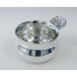 A Victorian Silver Bowl With Applied Shell Motif Handle, Hallmarked London 1848 by William Kerr