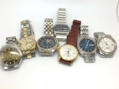 Five various Gentlemanâ€™s Seiko Automatic wristwatches and two Orient Watches, various models