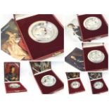 A Set of 6 Royal Armada Dishes, Depicting Kings & Queens of England Within Their Original