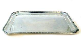 An Egyptian Silver (925 Standard) Tea Tray of Rectangular Form Dimensions 47cm x 33cm Weight 1824g