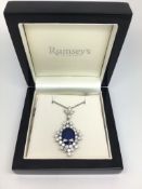 Sapphire and Diamond necklace