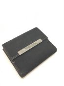 A Gucci black monogram canvas wallet, model 112716, black leather interior