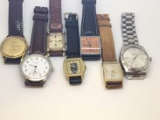A quantity of mostly vintage watches including Hamilton, Bulova and Gruen (7)