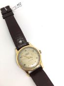 Gentleman's Tissot automatic Military, circular dial with Arabic numerals, steel and gold case,