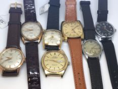 A quantity of mostly vintage watches including Baume, Pilot and alcazar (7)