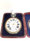 Goliath pocket watch and silver case, hallmarked Birmingham