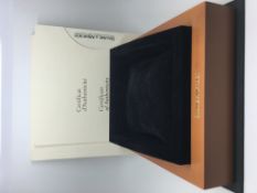 Baume and Mercier Complete Watch box with papers. Outer cardboard sleeve, internatl box, certificate