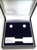 Single stone diamond ear studs, round brilliant cut diamonds weighing an estimated 2.02ct in