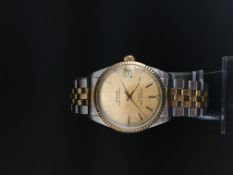 Gentleman's Tudor Oyster Prince Date watch. The case and bracelet is steel and gold. The movement is