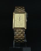 Zitura Gold Bar quartz watch, rectangular dial containing a '2g 999.9 fine gold bar', gold plated
