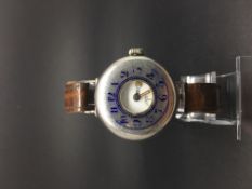 Gentleman's Half Hunter Military Trench Watch. The case is solid Silver and has fixed lugs. The