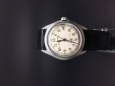 Gentleman's West End military watch. The movement is fully signed throughout and is cased in a