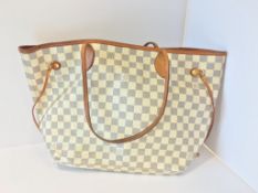 A Louis Vuitton Neverfull in damier azur, date code SP3101, 30.5cm wide, 29cm high