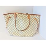 A Louis Vuitton Neverfull in damier azur, date code SP3101, 30.5cm wide, 29cm high