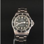 Gentleman's Rolex Oyster Perpetual Submariner, black dial with luminous hour markers, black rotating