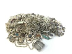 A large quantity of mostly silver gem set Jewellery, including rings, bracelets and pendants,