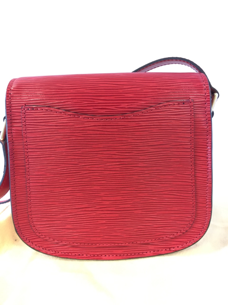 A Louis Vuitton red epi leather â€œSt Cloudâ€ handbag with gilt hardware, date code TH0945, with - Image 4 of 6