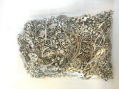 A large quantity of mostly silver chains and bracelets, approximately 5178gross