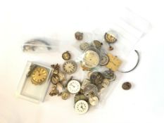 A Bag of watch movements, including a Zenith and vertex movement, gross weight approximately 164