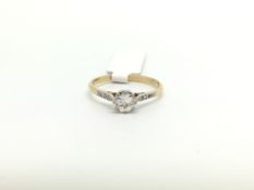 Old cut diamond solitaire ring
