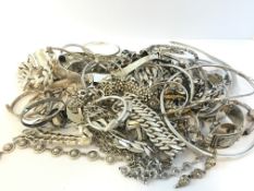 A large quantity of mostly silver unusual and designed Jewellery, including Necklaces, bracelets and