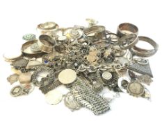 A large quantity of mostly antique and unusual continental silver Jewellery, including rings,