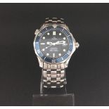 Omega Seamaster Professional, blue dial with luminous hour markers, rotating blue outer bezel,