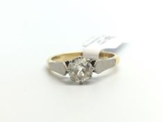 Single stone diamond ring, estimated weight 0.80ct, estimated colour and clarity grade J/K-I claw