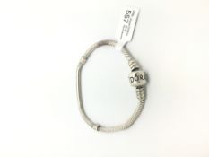 Pandora silver bracelet, 18.5cm