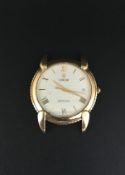 18ct Concord Impresario, white dial with gold Roman numerals, date aperture, gold case marked and