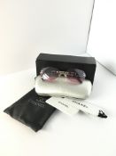 Chanel sunglasses, bronzed and faux tortoise shell style, gradient tinted lenses, boxed