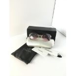 Chanel sunglasses, bronzed and faux tortoise shell style, gradient tinted lenses, boxed