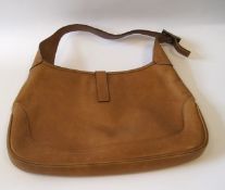 A Gucci 'Jackie' shoulder bag, natural leather, Gucci monogram printed suede interior, model