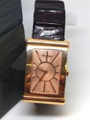 18ct Rose gold Baskina wrist watch,