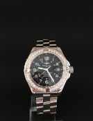 Gentlemen's Breitling Automatic Super Ocean wristwatch, diamond set rotating outer bezel,