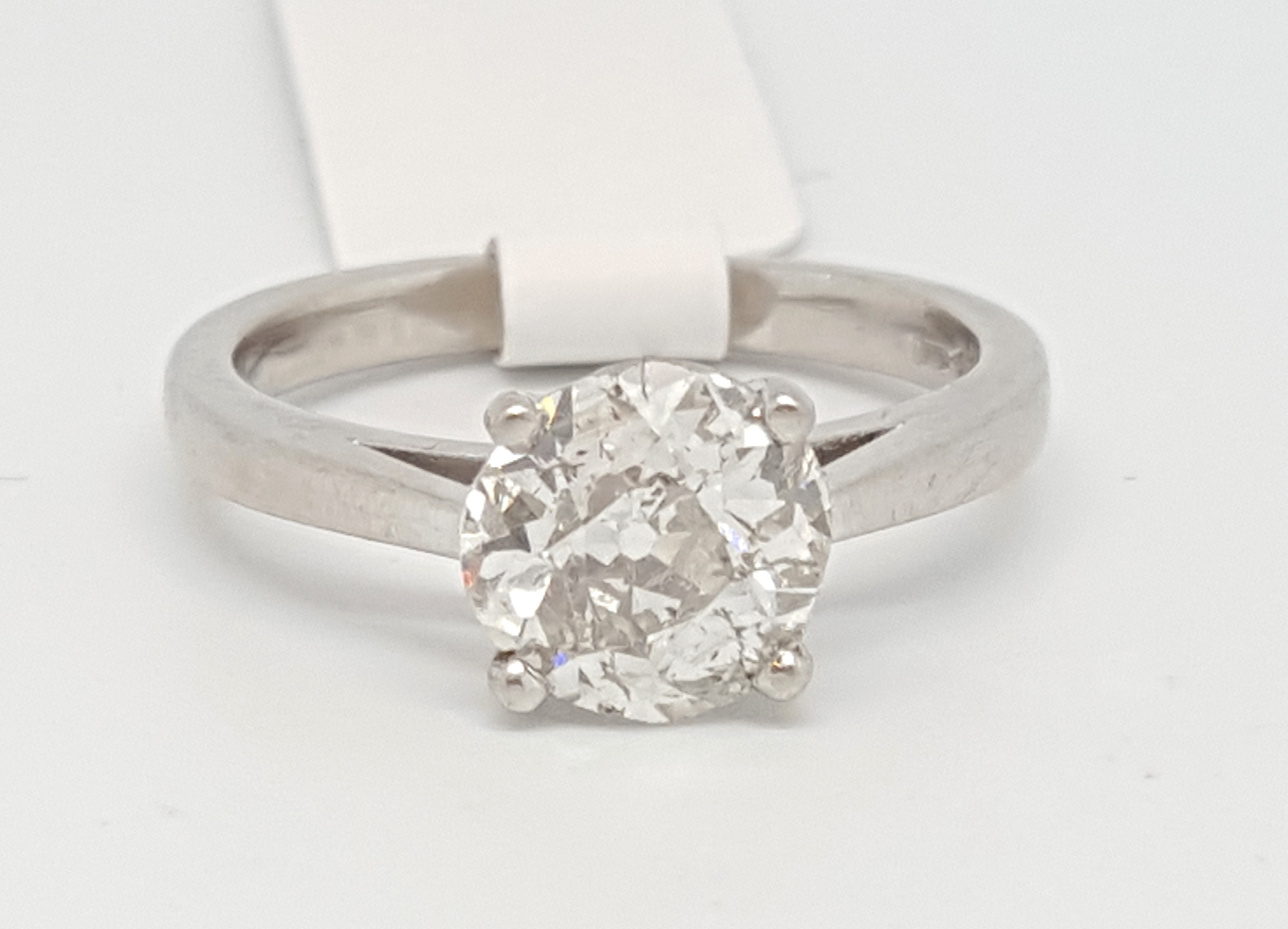 Single stone diamond ring, old cut diamond weighing an estimated 1 ...