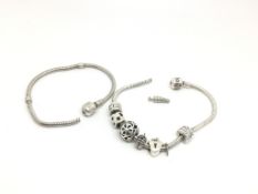 Two broken Pandora silver bracelets