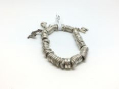 Links of London silver Sweetie charm bracelet with three charms