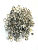 Bag of mostly silver rings, gross weight approximately 1306 grams