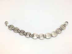 Silver panel bracelet
