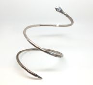 Silver snake bangle/ cuff, gross weight approximately 32.8 grams