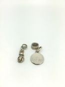 Two Links of London silver charms, and a Links of London clasp