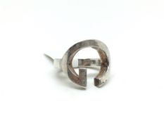 Gucci silver 'G' ring, ring size K