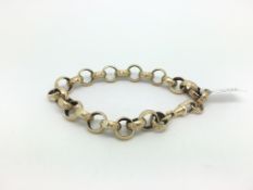 9ct Gold Engraved Belcher Chain Bracelet 27.6g